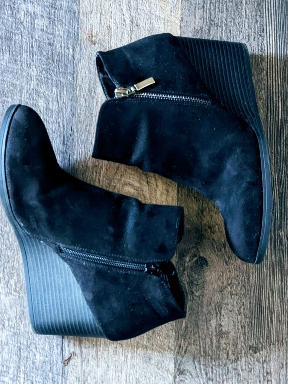 Wedge Ankle Black Boots/Booties
